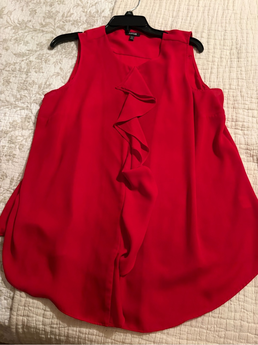 Apt. 9 Red Ruffle Front Sleeveless Camisole